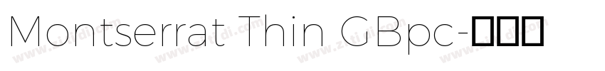 Montserrat Thin GBpc字体转换